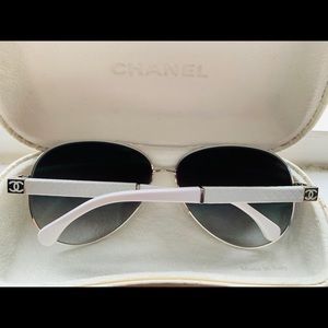 Authentic Chanel Aviator Sunglasses
